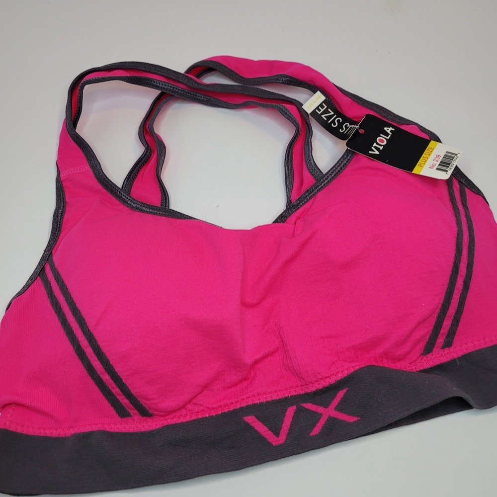 Viola Plus Size Sports Bra, Removable Padding, OSFM (see‎ measurements)